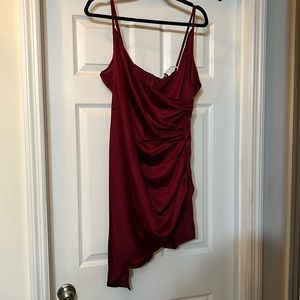 PrettyLittleThing: Burgundy Dress: Size 10